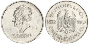 3 Марка Веймарская республика (1918-1933) Серебро 