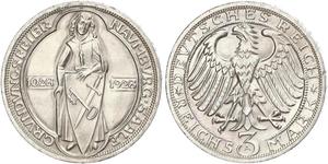 3 Марка Веймарская республика (1918-1933) Серебро 