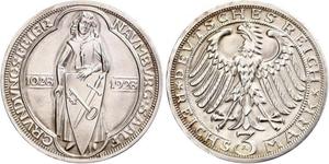 3 Марка Веймарская республика (1918-1933) Серебро 