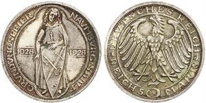 3 Марка Веймарская республика (1918-1933) Серебро 
