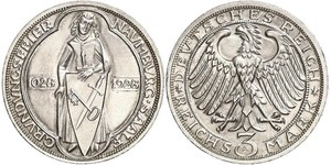 3 Марка Веймарская республика (1918-1933) Серебро 