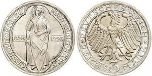 3 Марка Веймарская республика (1918-1933) Серебро 