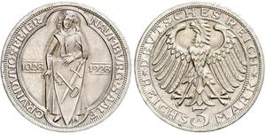 3 Марка Веймарская республика (1918-1933) Серебро 