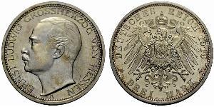 3 Марка Великое герцогство Гессен (1806 - 1918) Серебро Эрнст Людвиг (великий герцог Гессенский) (1868 - 1937)