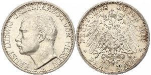 3 Марка Великое герцогство Гессен (1806 - 1918) Серебро Эрнст Людвиг (великий герцог Гессенский) (1868 - 1937)