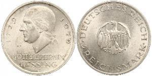 3 Марка Германская империя (1871-1918) Серебро Лессинг, Готхольд Эфраим