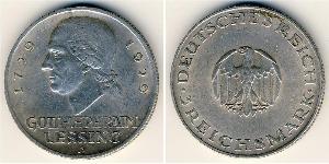 3 Марка Германская империя (1871-1918) Серебро Лессинг, Готхольд Эфраим