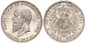 3 Марка Германская империя (1871-1918) Серебро 