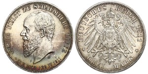 3 Марка Германская империя (1871-1918) Серебро 