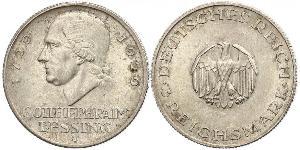 3 Марка Германская империя (1871-1918) Серебро Лессинг, Готхольд Эфраим