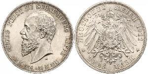 3 Марка Германская империя (1871-1918) Серебро 