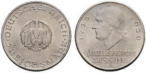 3 Марка Германская империя (1871-1918) Серебро Лессинг, Готхольд Эфраим