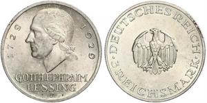 3 Марка Германская империя (1871-1918) Серебро Лессинг, Готхольд Эфраим