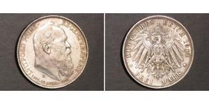 3 Марка Королевство Бавария (1806 - 1918) Серебро Отто I (король Баварии)(1848 – 1916)