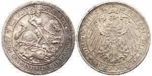 3 Марка Пруссия (королевство) (1701-1918) Серебро Wilhelm II, German Emperor (1859-1941)