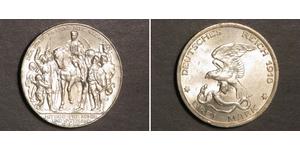 3 Марка Пруссия (королевство) (1701-1918) Серебро 