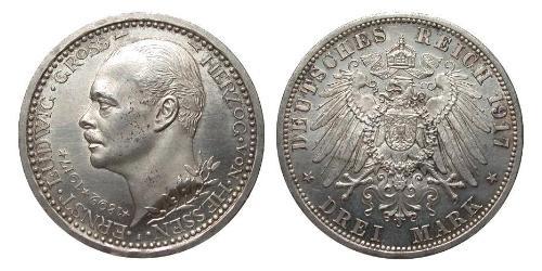 3 Марка Пруссия (королевство) (1701-1918) Серебро 