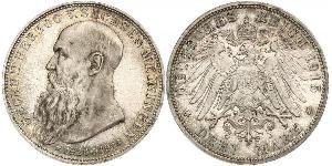 3 Марка Саксен-Мейнинген (1680 - 1918) Серебро Георг II (герцог Саксен-Мейнингена)