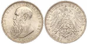 3 Марка Саксен-Мейнинген (1680 - 1918) Серебро Георг II (герцог Саксен-Мейнингена)