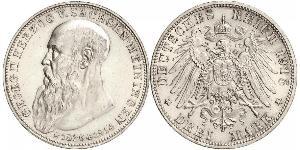 3 Марка null Срібло Georg II, Duke of Saxe-Meiningen