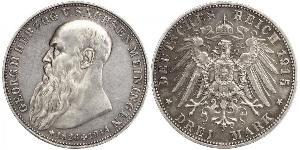 3 Марка null Срібло Georg II, Duke of Saxe-Meiningen
