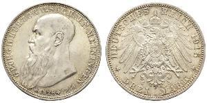 3 Марка null Срібло Georg II, Duke of Saxe-Meiningen