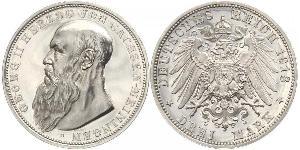 3 Марка null Срібло Georg II, Duke of Saxe-Meiningen