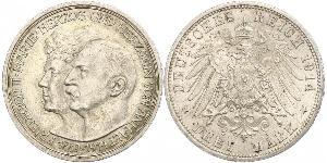 3 Марка Ангальт-Дессау (1603 -1863) Срібло Friedrich II, Duke of Anhalt (1856 – 1918)