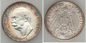 3 Марка Ангальт-Дессау (1603 -1863) Срібло Friedrich II, Duke of Anhalt (1856 – 1918)