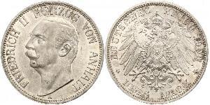 3 Марка Ангальт-Дессау (1603 -1863) Срібло Friedrich II, Duke of Anhalt (1856 – 1918)