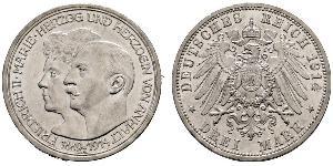 3 Марка Ангальт-Дессау (1603 -1863) Срібло Friedrich II, Duke of Anhalt (1856 – 1918)
