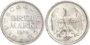 3 Марка Веймарська республіка (1918-1933) Срібло 