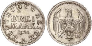3 Марка Веймарська республіка (1918-1933) Срібло 