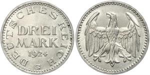 3 Марка Веймарська республіка (1918-1933) Срібло 
