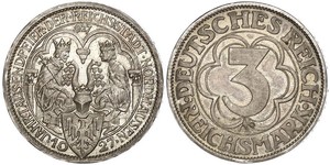 3 Марка Веймарська республіка (1918-1933) Срібло 