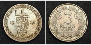 3 Марка Веймарська республіка (1918-1933) Срібло 