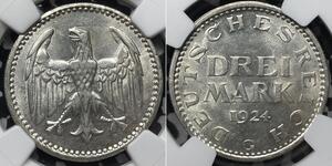 3 Марка Веймарська республіка (1918-1933) Срібло 