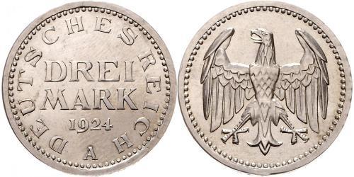 3 Марка Веймарська республіка (1918-1933) Срібло 