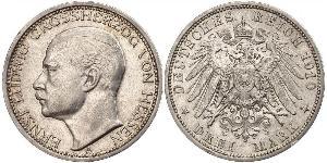 3 Марка Великое герцогство Гессен (1806 - 1918) Срібло Ernest Louis, Grand Duke of Hesse (1868 - 1937)