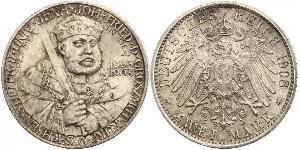 3 Марка Герцогство Саксен-Веймар-Ейзенахське (1809 - 1918) Срібло 