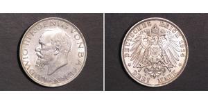 3 Марка Королівство Баварія (1806 - 1918) Срібло Людвіг III (король Баварії) (1845 – 1921)
