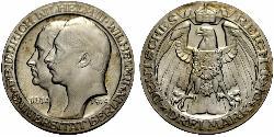 3 Марка Королівство Пруссія (1701-1918) Срібло Wilhelm II, German Emperor (1859-1941)