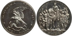 3 Марка Королівство Пруссія (1701-1918) Срібло 