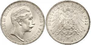 3 Марка Королівство Пруссія (1701-1918) Срібло Wilhelm II, German Emperor (1859-1941)