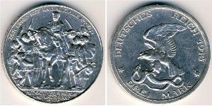 3 Марка Королівство Пруссія (1701-1918) Срібло 