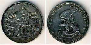 3 Марка Королівство Пруссія (1701-1918) Срібло 