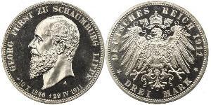 3 Марка Німецька імперія (1871-1918) Срібло 