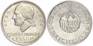 3 Марка Німецька імперія (1871-1918) Срібло Готгольд Ефраїм Лессінг