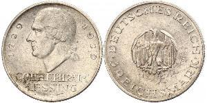 3 Марка Німецька імперія (1871-1918) Срібло Готгольд Ефраїм Лессінг