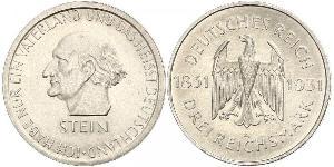3 Марка / 3 Reichsmark Веймарська республіка (1918-1933) Срібло 